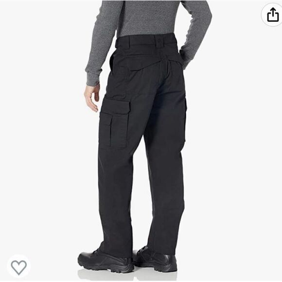 NEW WITH TAGS MEN’S LARGE REGULAR TRU-SPEC TACTICAL BLACK CARGO PANTS - Picture 2 of 10